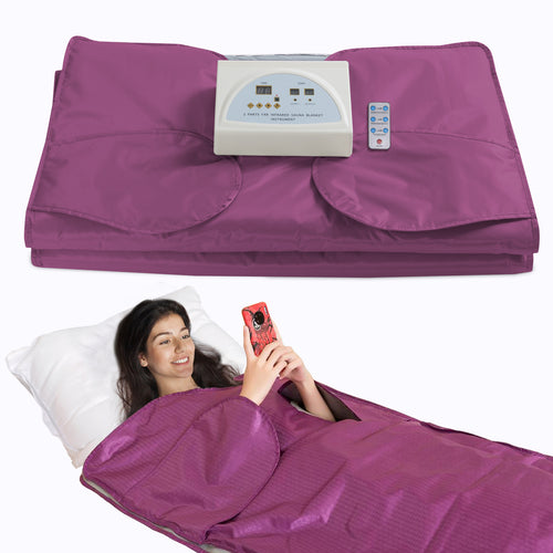 SurmountWay Sauna Blanket Detox Far Infrared, Professional Body Shaper Sauna Blanket Detox Therapy Machine(Upgrade Purple)