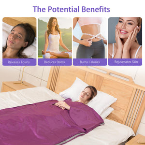 SurmountWay Sauna Blanket Detox Far Infrared, Professional Body Shaper Sauna Blanket Detox Therapy Machine(Upgrade Purple)