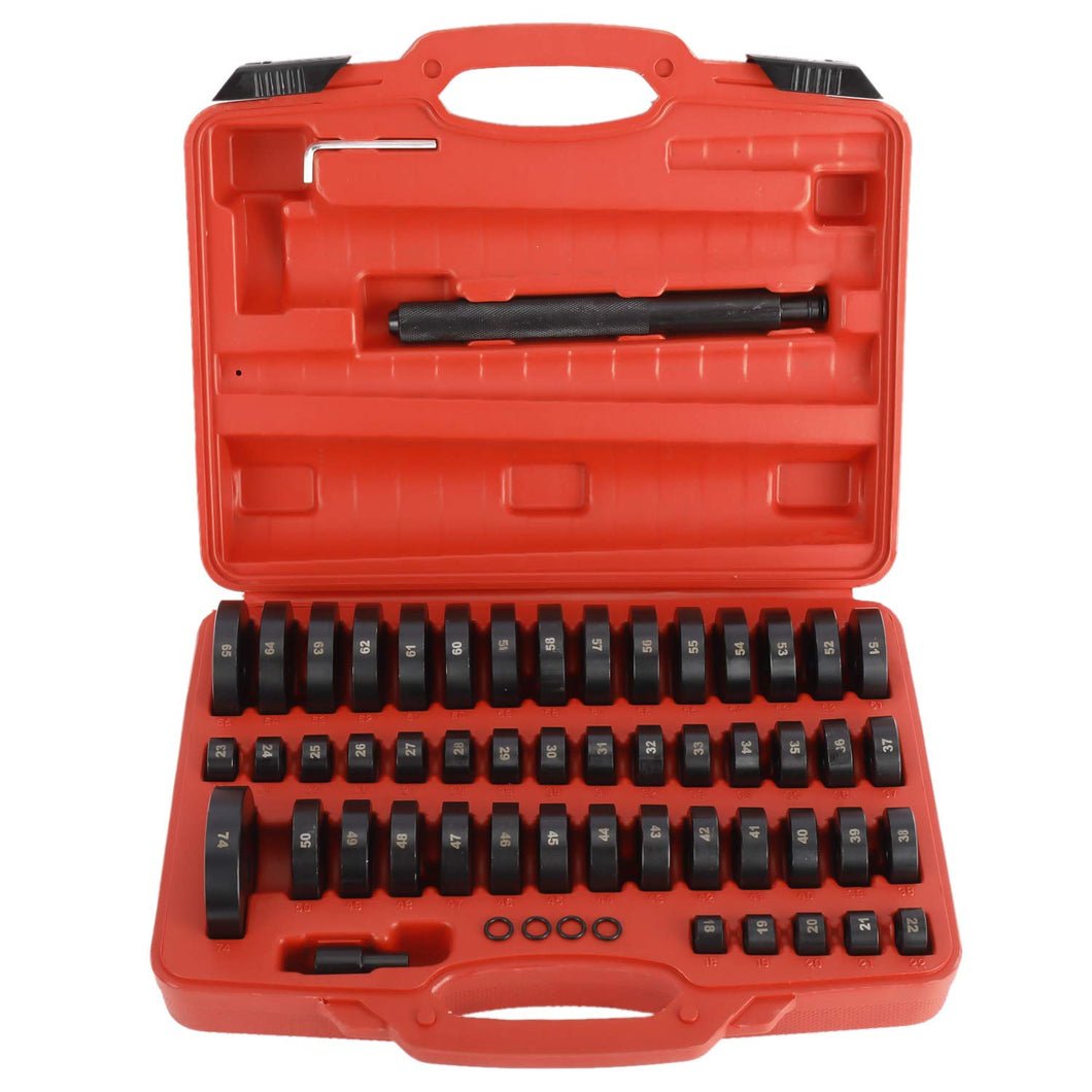 52-in-1 Custom Bushing Driver Set | Transmission Wheel Axle Bearing Race and Seal Installer, Remover, Press Tool Kit