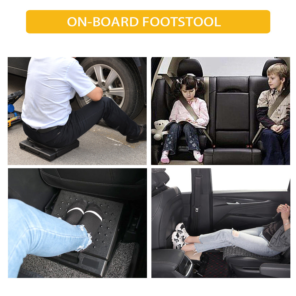 Ergonomic Footrest, Adjustable Footrest Max-Load 180Lbs with Removable Soft  Foot Rest Pad Under Desk Footrest for Car, Home, Train, 4-Level Height